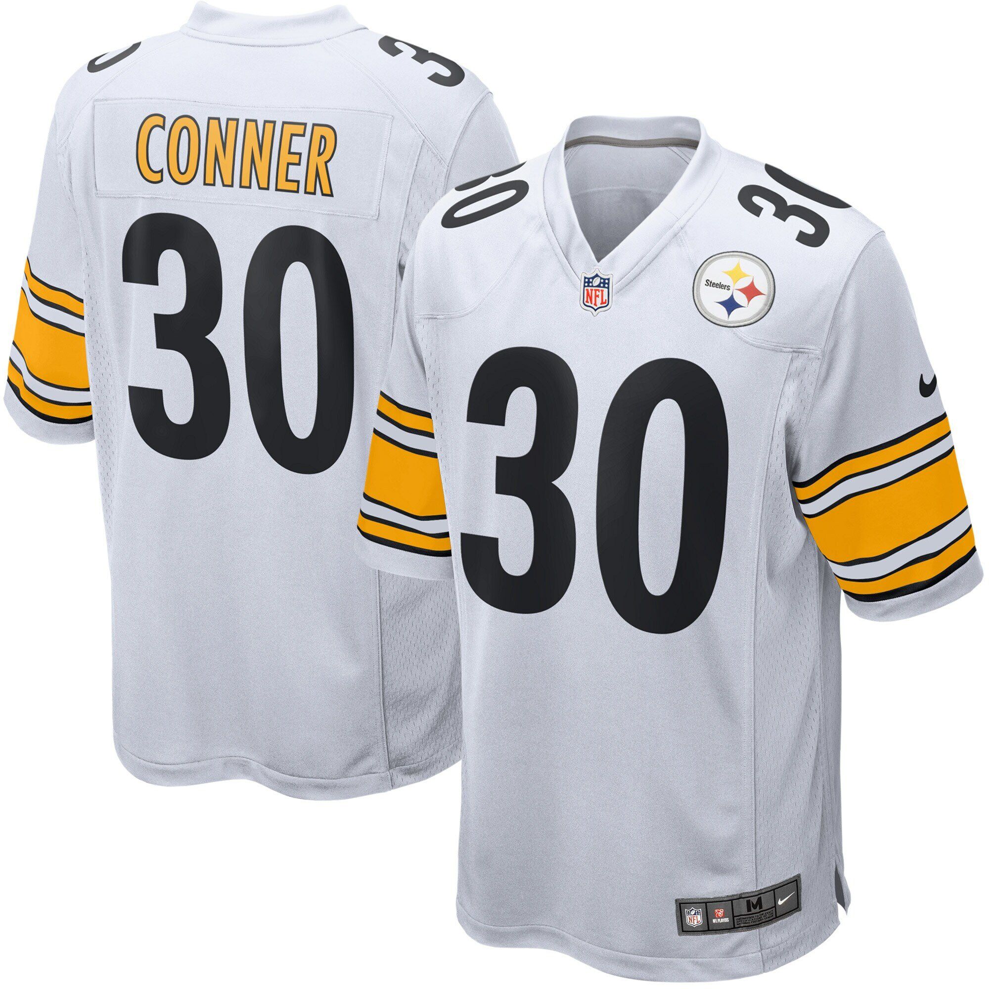Men Pittsburgh Steelers #30 James Conner Nike White Game NFL Jersey